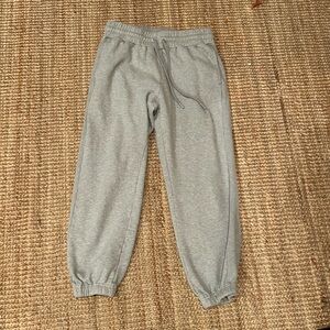 Quince medium heavyweight sweatpants high waist high rise gray
